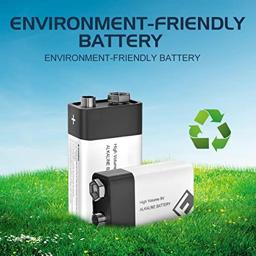 Батерии SHENMZ 9V, 8 опаковки 9-Волтови алкални батерии продължително действие Неперезаряжаемые батерии 9V срок на годност 10 години
