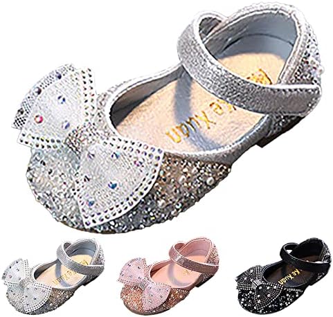 Детски обувки принцеса; Модерен Пролетно-летни Сандали за момичета; Модел обувки за говорене; Обувки за танци; Мрежест лък с перли и кристали; Сребрист # 2, 1 за по-гол?