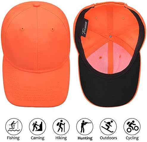 Бейзболна шапка Tirrinia Унисекс Blaze Orange Hunting Basics Cap нисък профил бейзболна шапка Golf Flex с Регулируема