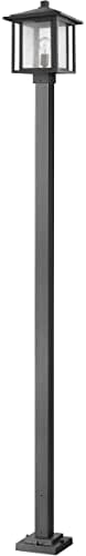 Z-Lite 554PHBS-536P-Лампа КЪЛБО 1 за външен монтаж На багажник, Бронз, Настъргани с маслени бои