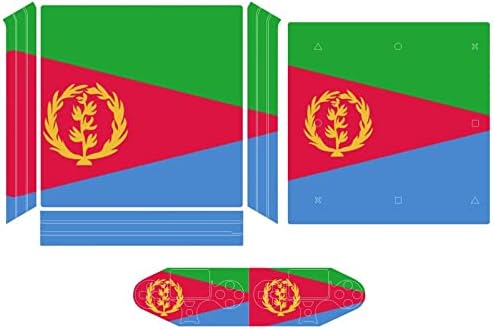 Стикер с флага Eritreans за конзола PS-4 Тънък и контролер, защитно покритие с пълна обвивка, която е съвместима с PS-4