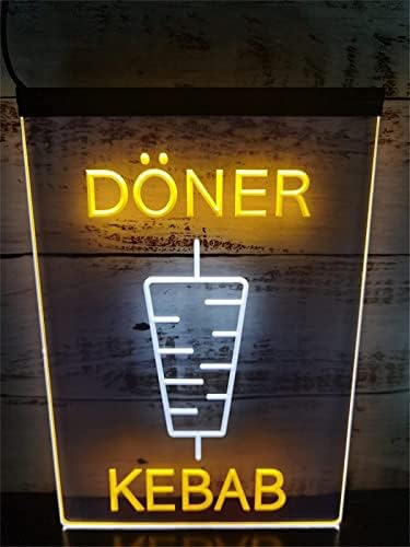 Интериор на ресторанта, DVTEL Kebab Неонова реклама Led Моделирующий Лампа Светещи Букви Табела Акрилен Панел