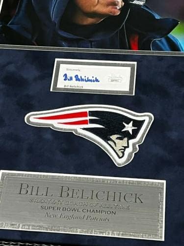 Бил Belichick Подписа Изсечен Колаж с автограф в рамка с размер 21x27 JSA - Снимки NFL с автограф
