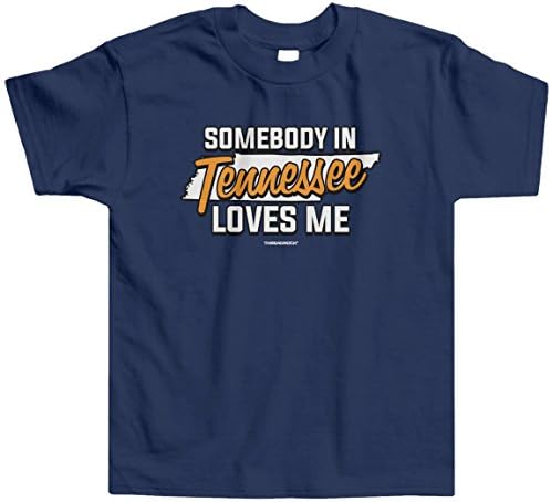 Тениска за деца Threadrock Little Boys 'Somebody in Tennessee Обича Me