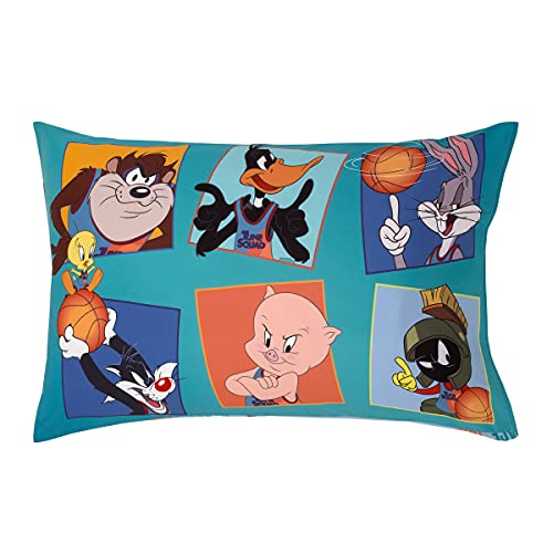 Комплект спално бельо за деца Everything Kids от Уорнър Брадърс Space Jam Синьо, Оранжево и тюркоазено цветове Looney Tunes