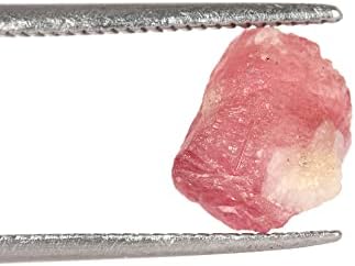 GEMHUB Рядко Суров Бразилски Розов Турмалин Необработен Лечебен Кристал 3,50 карата Насипен Скъпоценен Камък, Сертифициран EGL