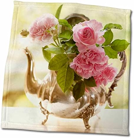 3dRose Uta Naumann Снимка Цветя - Натюрморт с Розови Винтажными рози - Кърпи (twl-253325-3)
