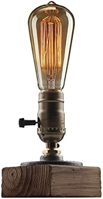 XIHOME Промишлена Настолна лампа в стил steampunk, Реколта Настолна лампа в стил паропанк, Антични Малката