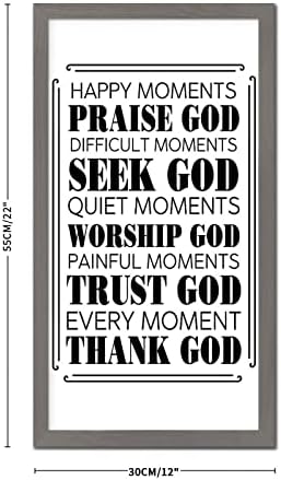 Религиозни Цитати Дървени Стенни Художествена Табела с Вдъхновяващи Цитати и Щастливи Моменти, Хвала на Бога,