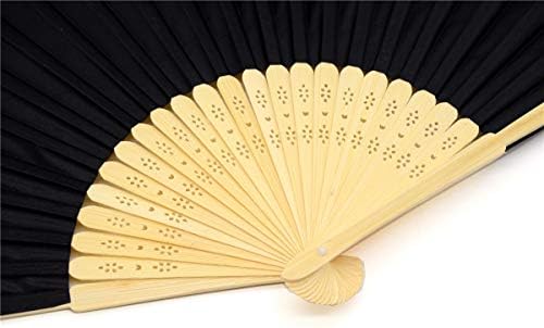 Сгъваеми ръчни фен Leehome за жени - 12 бр., коприна бамбук китайски Японски ръчно фен - за църковните сватбени