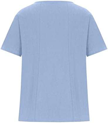 Женска Тениска С Къс Ръкав от Лен И Памук, С Кръгло Деколте Слънцето Слънчоглед Цвете Секси Блуза, Тениска За