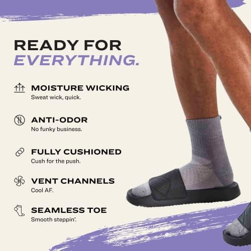Чифт мъжки чорапи Hustle от Thieves - 3 опаковки на спортни чорапи Performance за мъже (Кръгъл отвор, глезените, нисък отвор)