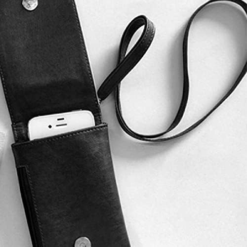 Стилни Герои Съботния Телефон В Чантата Си Портфейл Окачен Мобилен Калъф Черен Джоба