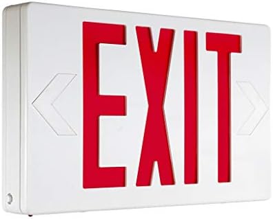 Серия led насоки за излизане Luxguild от термопластични за помещения: EETP с червен цвят на буквите и бял цвят на корпуса (отговаря
