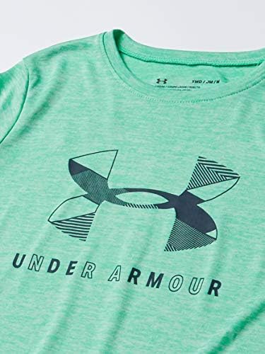 Тренировочная тениска с къс ръкав с голяма лого на Under Armour за момичета