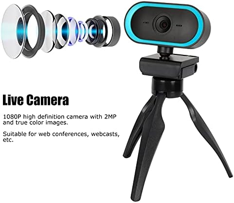 Компютърна камера, Уеб камера с Висока разделителна способност USB2.0 от здрава ABS пластмаса с микрофон за преносими компютри
