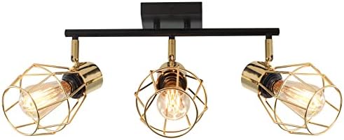 Модерен комплект трекового осветление SEEBLEN с 3 лампи, златна тавана лампа, за скрит монтаж, завъртане светлинна корона,
