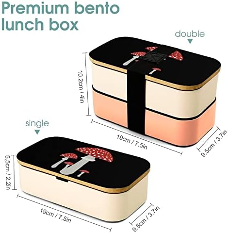 Гъби Red Art Бенто е Обяд-Бокс Херметични Контейнери за храна Bento Box с 2 Отделения за Пикник в Офиса