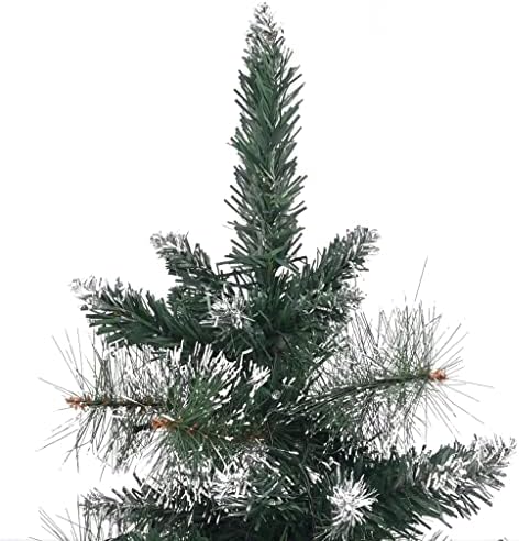Изкуствена Коледна елха VidaXL с Поставка и светодиодите Зелена 35,4 PVC