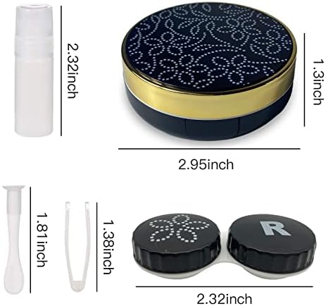 Комплект от чанти за контактни лещи Rinetics 2 в опаковка с Огледало, решение за пътуване Включва Инструмент за премахване