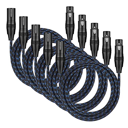 Аудио кабел за микрофон DREMAKE дължина от 6 фута - Балансиран кабел-змия от XLR кXLR-Кабели -XLR 3-Пинов кабел за микрофон