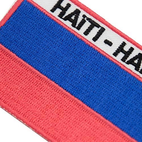 A-ONE Опаковка от 2 теми - Икона на Ориентир Хаити + Нашивка с бродерия Хартата Хаити, Нашивка Ръководство, Реколта нашивка, Пришитая гладене на ризи, Дънки, шапки, Залеп