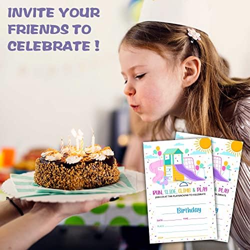 Покана за парти в чест на рождения ден на детската площадка, Тематични Покани в парка за тийнейджъри, момичета