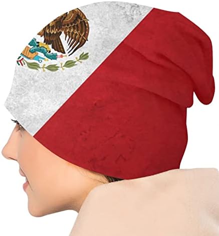 Знаме на Мексико На стената, Шапчица-Бини, Вязаная Шапка Зимна Топла Шапка с Хеджированием за Мъже, Дамски Топла, Мека и