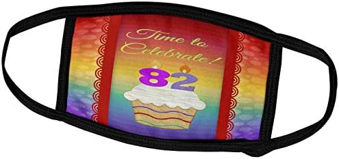 3D Дизайн на покани за рожден Ден Бевърли Търнър - Cupcake, Брой Свещи, Време, Покана за участие в тържеството за 82-та годишнина - Маска за лице (fm_244772_1)