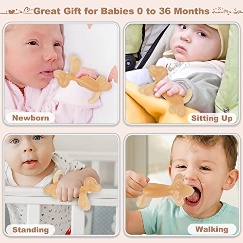 HHMY 2 опаковки на Детски Играчки за никнене на млечни зъби, Играчки за никнене на млечни зъби за бебета 0-6-12 месеца, Хранително-вкусовата