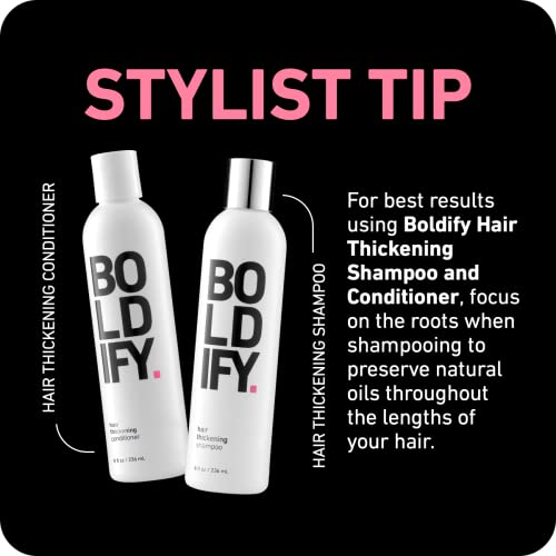 Комплект-Шампоан + балсам Boldify: Формула за естествено задържане на косата и срещу косопад - Придава обем