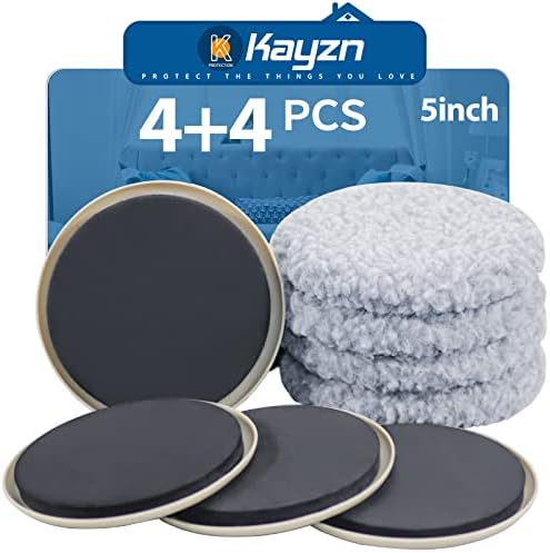 Мебелни плъзгачи Kayzn за Многократна употреба подвижна подплата 2 в 1 за всички видове подове - 4 5-инчов килим