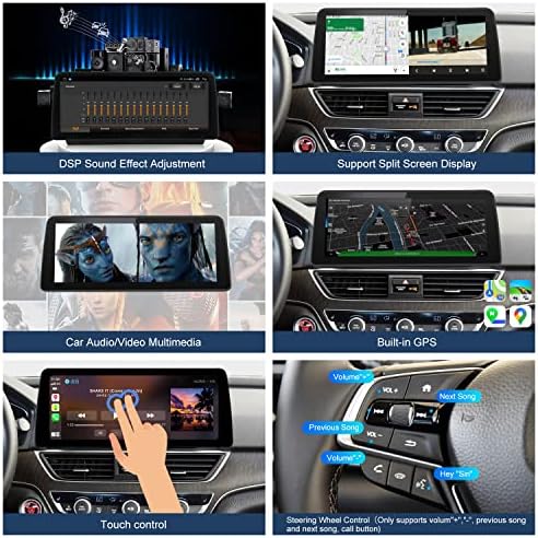 Пътен Топ 12,3 Андроид 10 Автомобилна стерео за Honda Accord 2018-2022 г., 1920 * 720 4G + 64G Точков сензорен