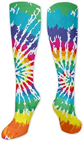 Компресия Чорапи Вратовръзка Боядисват Спортни Дълги Чорапи за мъже Жени И Деца