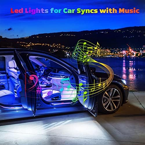 Led Светлини за вътрешно осветление на автомобила, Автомобилни Led Светлини, Многоцветен Музикален околната среда, на Вътрешното Осветление на Автомобила на админис?