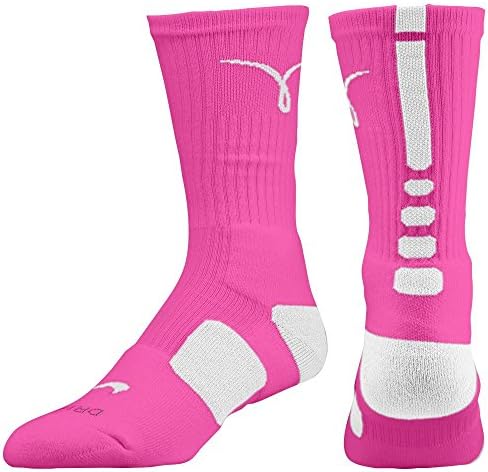 Баскетболни чорапи Найки Кей Yow Elite Crew Розово-Бели, Размер на Чорапи Средно 4-8