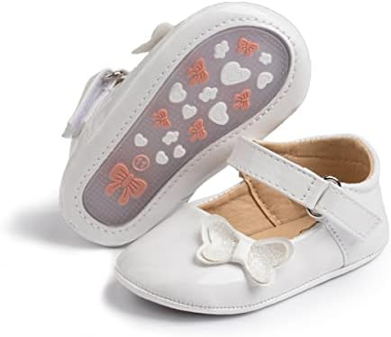 Babelvit/Сватбени Модела обувки на Принцесата на равна подметка Премиум-клас с лък Mary Jane за малки момичета,