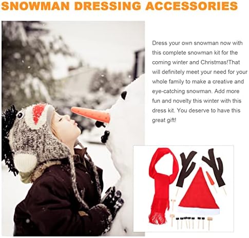 Toyvian Комплект за Пълнене на Чорапи, Комплект за декорация на Снежен човек, Комплект за направата на Снежен човек е Забавна Играчка за Зимна Коледа, Улично Украса във