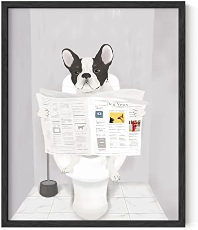 Декор на банята със забавна куче HAUS AND HUES - Забавен Плакат с изображение на куче на стената в банята