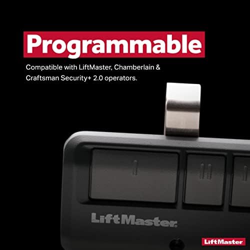 LiftMaster 893Max Security + 2.0 3-Бутон на дистанционното управление на портата със скоба за козирка - Комплект от 1