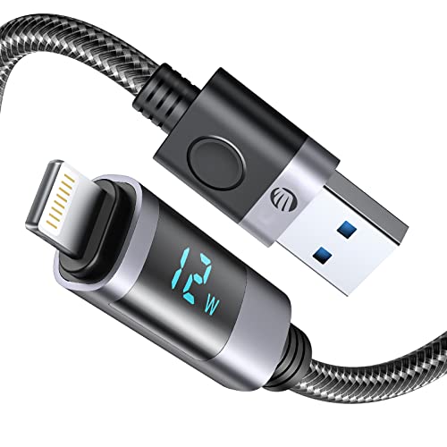 Кабел ORICO USB-A към Lightning, кабел за зарядно устройство от USB към Гръмотевична С led дисплей, кабел за бързо зареждане,