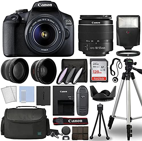 Canon EOS 2000D / slr камера + комплект от 3 обектив 18-55 mm + 16 GB + светкавица и още много други Европейски