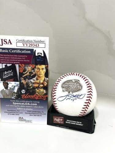 Джош Бекет Собственоръчно подписани Бейзболен сертификат за MVP на Световните серии 2003 г. Florida Марлини JSA - Бейзболни