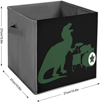 Барабаните на Динозаврите Сгъваема Кутия За Съхранение на Кубчета От Плат 11-Инчови Сгъваеми Кутии За Съхранение с Дръжки