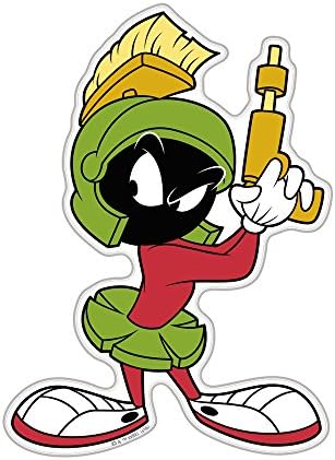 Емблема на феновете, Стикер на колата Marvin The Martian - Класическа кола персонаж от Looney Tunes С Купол