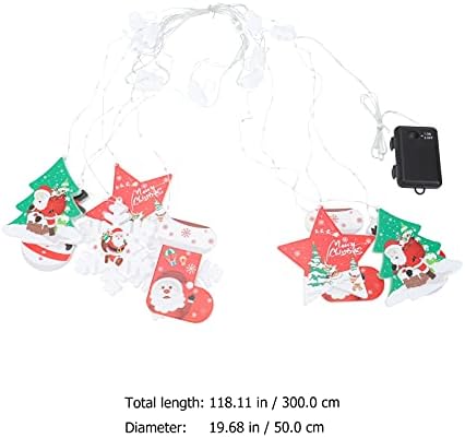 PRETYZOOM Коледни Светлини Led Star Чорапи Празничен Приказна Светлина на Коледно Парти декорация за Коледната Елха
