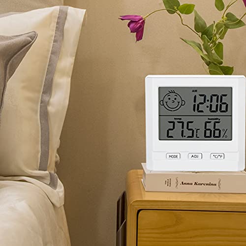 Raydibomi Дигитален Влагомер-Термометър за стая, следи температурата и влажността на въздуха, Мини-Влагомер и Термометър,