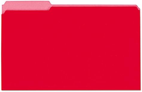 Универсални папки за вътрешните работи 15303, с вырезанным езикът 1/3, бе, размер, червен, 100 бр/кутия