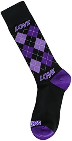 Мъжки и дамски чорапи - Purple Love Argyle Dress Socks