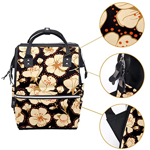 Раница-чанта за Памперси LORVIES Japanese Cherry, Многофункционална чанта за Голям Капацитет